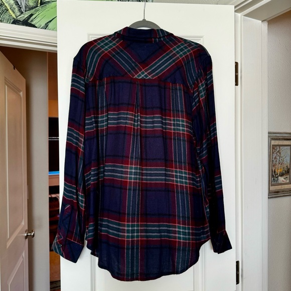 RAILS Hunter Marine Rose Teal Plaid Flannel - Picture 5 of 6